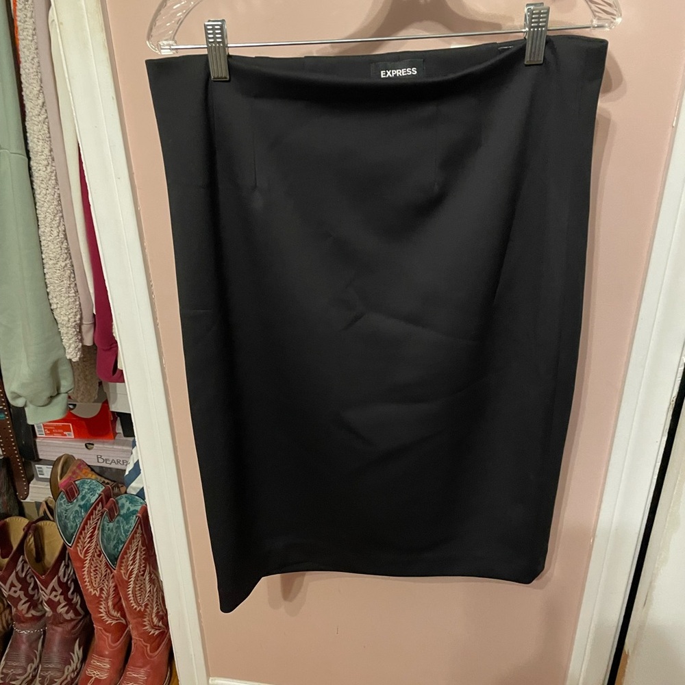 Express Black Pencil Skirt Knee-Length Workwear